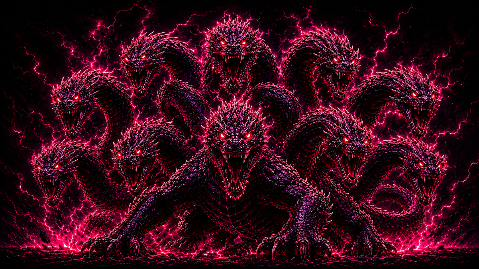 Multi-headed Hydra mascot